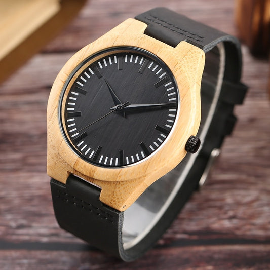 Simple Bamboo Wood Watch for Men